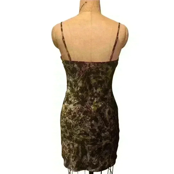BP Cowl Neck Mini Dress in Black-Brown Floral Camo Size S - Picture 3 of 11